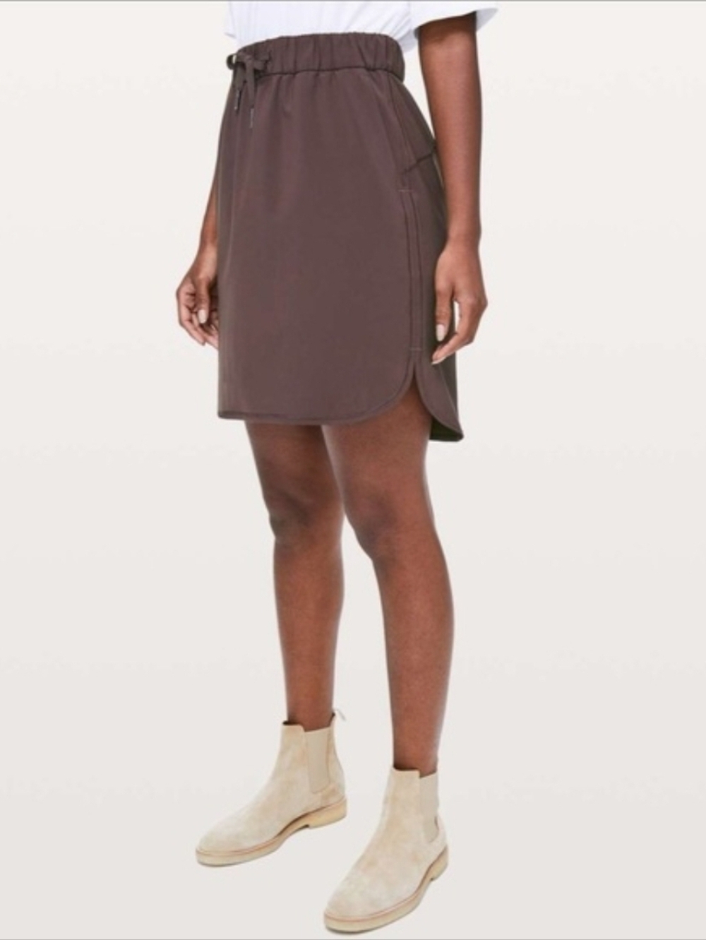 Lululemon Athletica Mauve Drawstring On The Fly Skirt Size 6